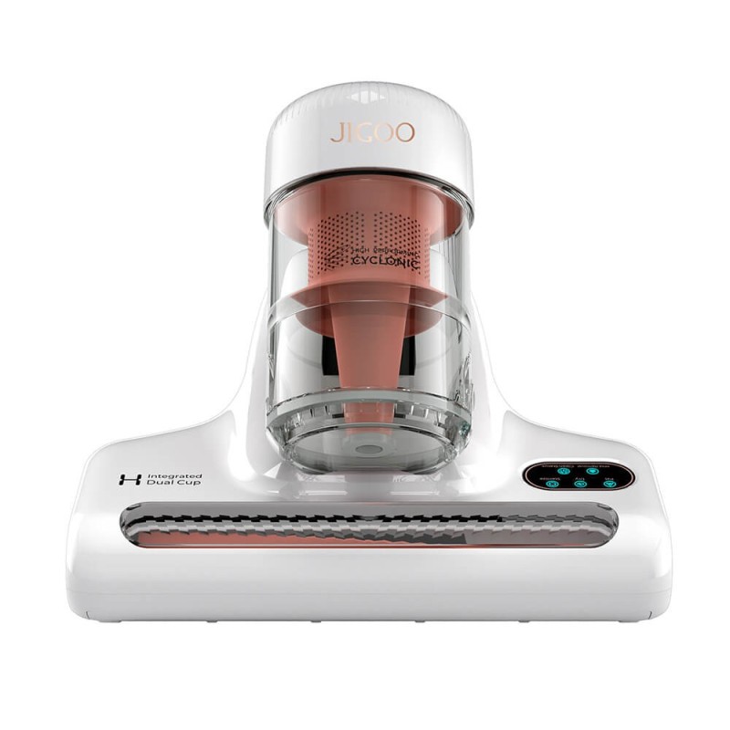 JIGOO J200 Vysavač na matrace s integrovanými dvojitými nástavci, sacím výkonem 13 kPa, UV lampou a horkým vzduchem o teplotě 60