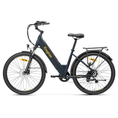 Eleglide T2 Elektrický bicykl, hydraulické kotoučové brzdy, 250W bezkartáčový motor - tmavě šedý
