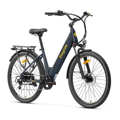 Eleglide T2 Elektrický bicykl, hydraulické kotoučové brzdy, 250W bezkartáčový motor - tmavě šedý