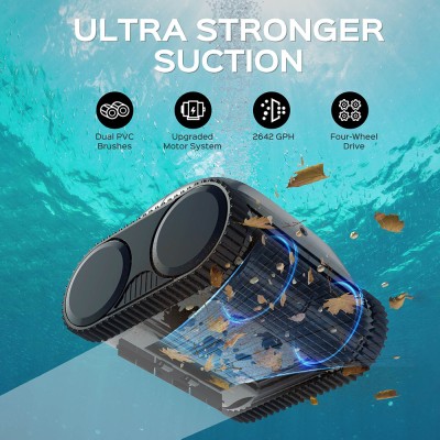 WYBOT C1 Cordless Robotic Pool Cleaner  150min Runtime  Wall Climbing  Intelligent Route Planning  APP Control  for Pools up to 