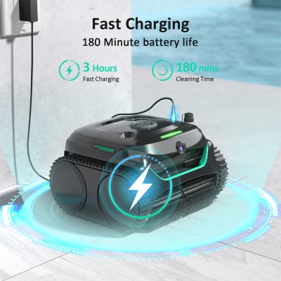 WYBOT C2 Vision Cordless Pool Robot Vacuum  Debris Detection with AI Camera  8-in-1 Master Cleaning  Two-Layer Filtration  Brush
