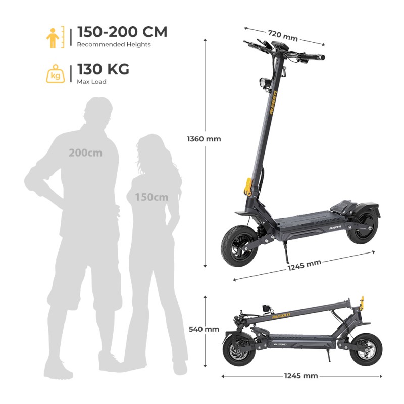 Ausom Gosoul 2 Pro EU-Plug 48V 18Ah E-Scooter