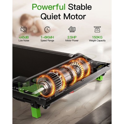 Akluer 480L-A Walking Pad with Incline  2 5HP Quiet Motor  Remote Control 