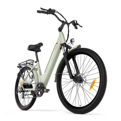 Touroll J1 elektrokolo 250W, točivý moment 45 Nm, baterie 36V 15,6Ah, dojezd až 100 km, Shimano 7 rychlostí - Zelená