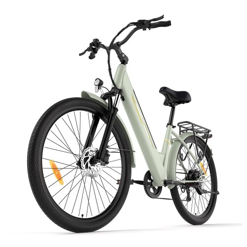 Touroll J1 Elektrické kolo s nízkým nástupem, motor 250 W, baterie 36 V 15,6 Ah - Zelená 2