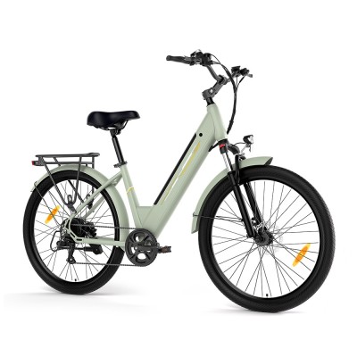 Touroll J1 elektrokolo 250W, točivý moment 45 Nm, baterie 36V 15,6Ah, dojezd až 100 km, Shimano 7 rychlostí - Zelená