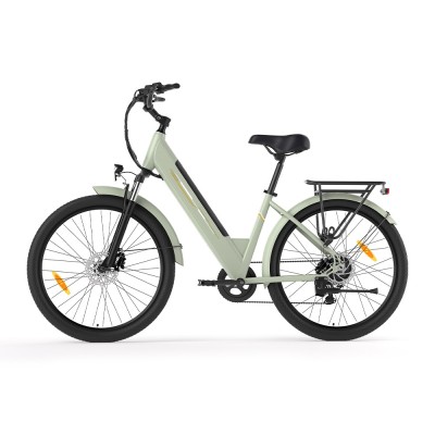 Touroll J1 elektrokolo 250W, točivý moment 45 Nm, baterie 36V 15,6Ah, dojezd až 100 km, Shimano 7 rychlostí - Zelená