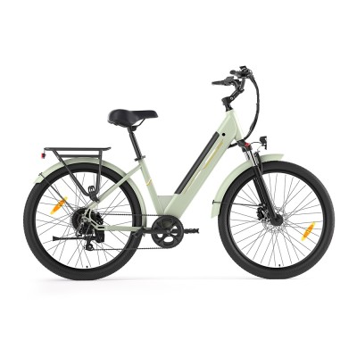 Touroll J1 elektrokolo 250W, točivý moment 45 Nm, baterie 36V 15,6Ah, dojezd až 100 km, Shimano 7 rychlostí - Zelená