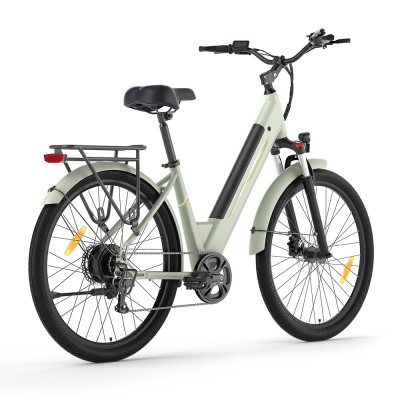 Touroll J1 Elektrické kolo s nízkým nástupem, motor 250 W, baterie 36 V 15,6 Ah - Zelená