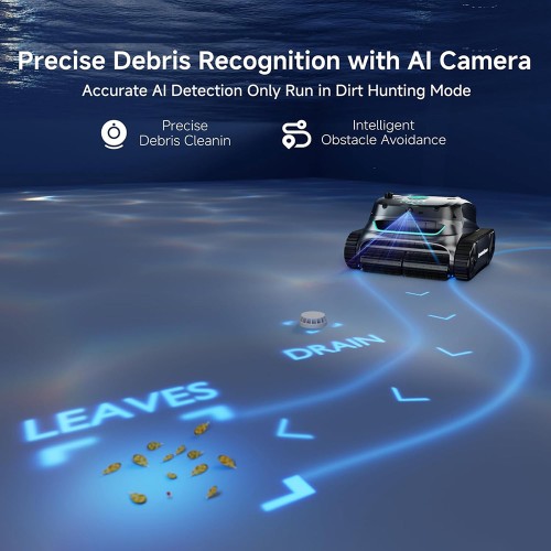 WYBOT S2 Vision Cordless Robotic Pool Cleaner  AI Learning with Vision Camera Navigation  8-in-1 Cleaning Modes  2
