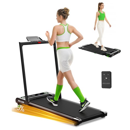 Akluer 480L-B Incline Walking Pad with Foldable Handle  2 5HP Quiet Motor  LED Screen 