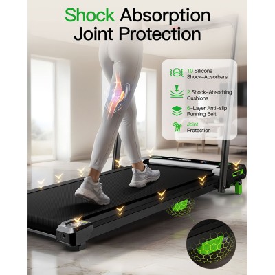 Akluer 480L-B Incline Walking Pad with Foldable Handle  2 5HP Quiet Motor  LED Screen 