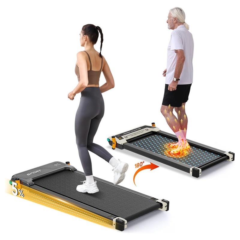 Akluer 520A-A Dual-Sided Treadmill with Shiatsu Foot Massager  2 5HP Quiet Motor  330LBS Max Capacity  LED Display 