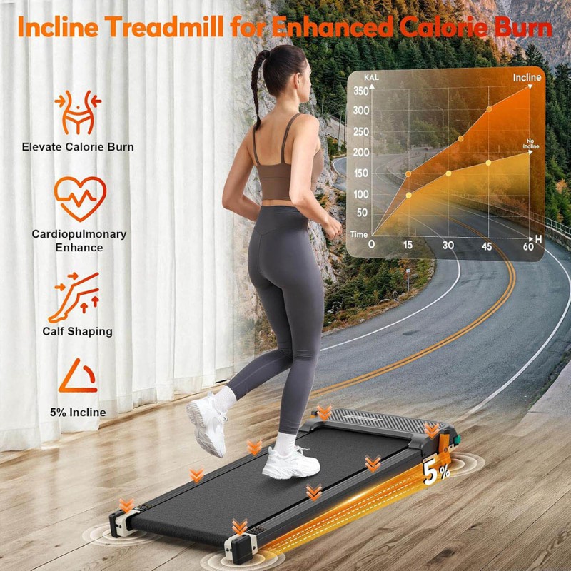 Akluer 520A-A Dual-Sided Treadmill with Shiatsu Foot Massager  2 5HP Quiet Motor  330LBS Max Capacity  LED Display 