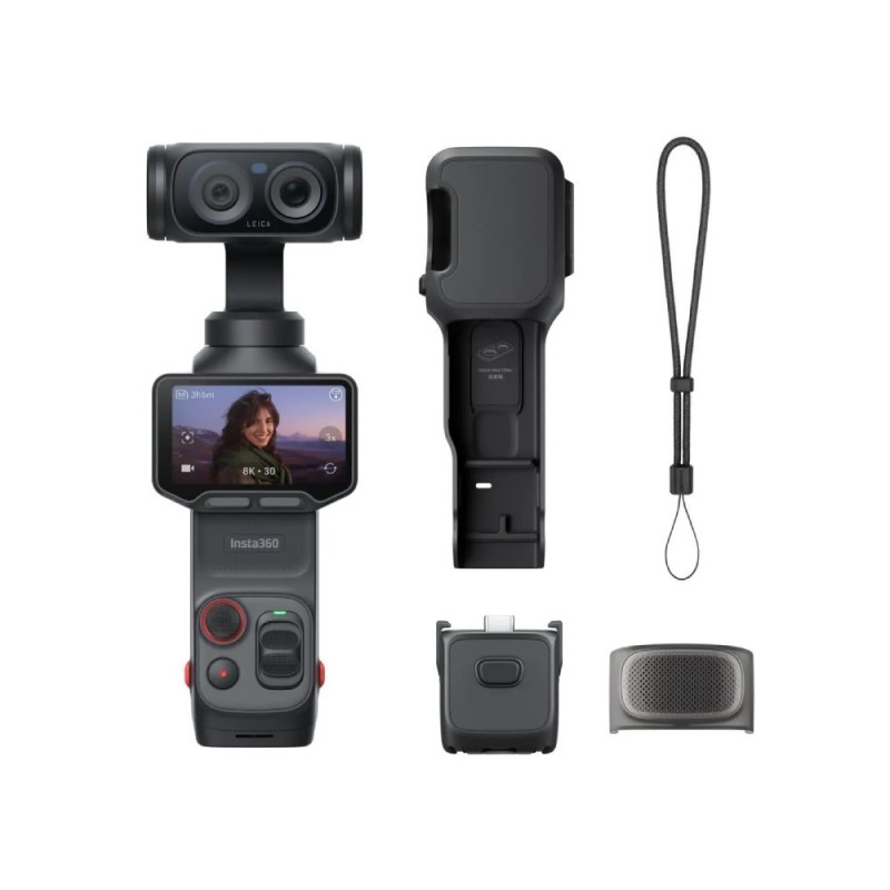 Insta360 Luna Ultra Standard Bundle – Kamera se stabilizátorem, duální objektivy Leica Summicron, odnímatelný 2" OLED dotykový d