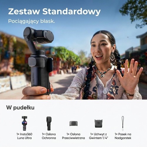 Insta360 Luna Ultra Standard Bundle – Kamera se stabilizátorem, duální objektivy Leica Summicron, odnímatelný 2" OLED dotykový d 2