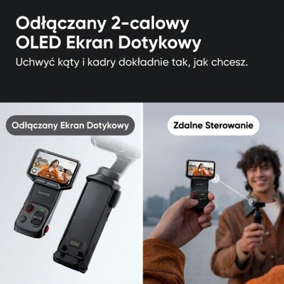 Insta360 Luna Ultra Standard Bundle – Kamera se stabilizátorem, duální objektivy Leica Summicron, odnímatelný 2" OLED dotykový d