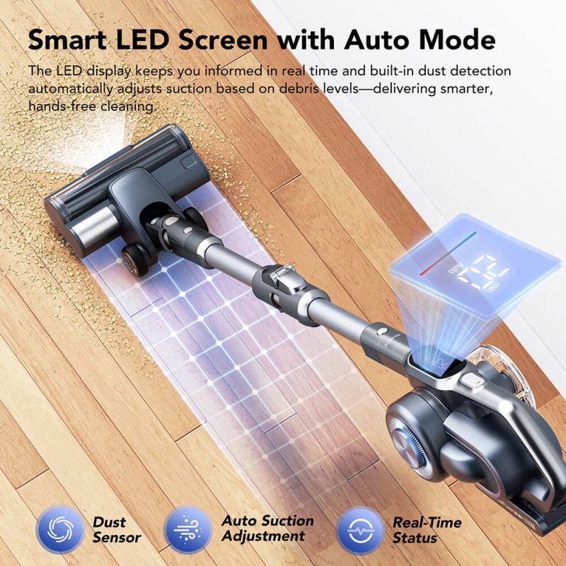 JIMMY H11 Pro Cordless Vacuum Cleaner  260AW Suction  90min Runtime  Brushless Motor  4 Modes  LED Display  for Carpets/Hard Flo