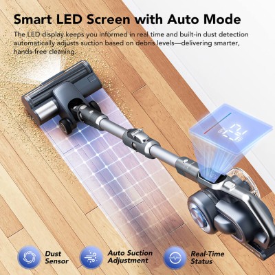 JIMMY H11 Pro Cordless Vacuum Cleaner  260AW Suction  90min Runtime  Brushless Motor  4 Modes  LED Display  for Carpets/Hard Flo