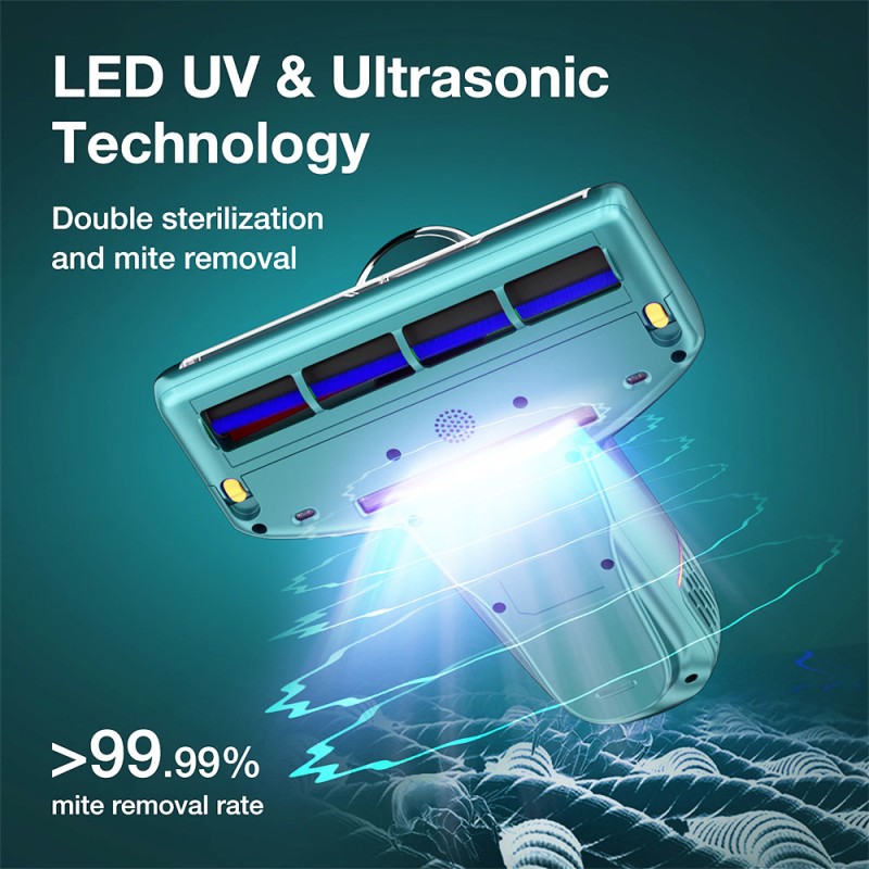 Jimmy BX6 Handheld Anti-Mite Vacuum Cleaner  600W  240mm Widened Suction Port  UV Lamp and Ultrasonic Technology - Blue