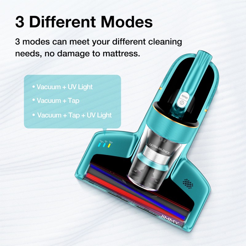 Jimmy BX6 Handheld Anti-Mite Vacuum Cleaner  600W  240mm Widened Suction Port  UV Lamp and Ultrasonic Technology - Blue