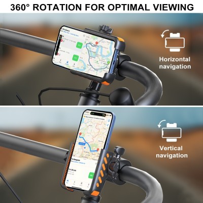 Držák telefonu na řídítka – pro řídítka 18–40 mm a telefony 4,5–7", pro kola, koloběžky a motocykly