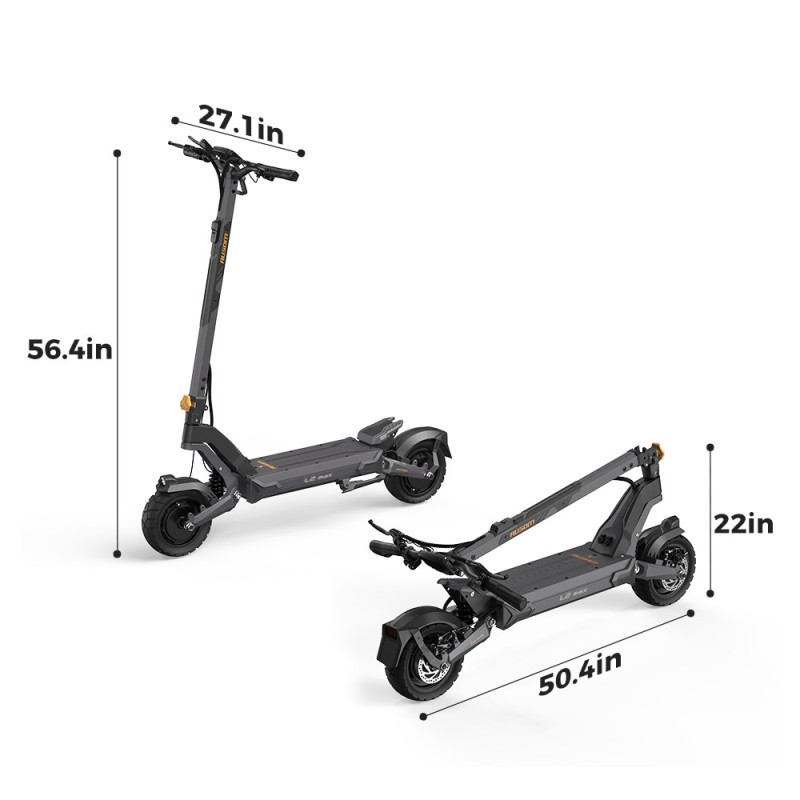 Ausom L2 Max Dual Motor 48V 20 8Ah E-Scooter-EU-Plug