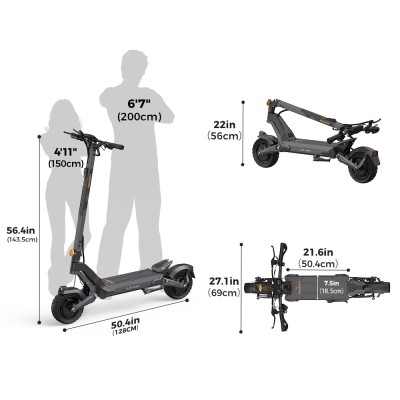 Ausom L2 Max Dual Motor 48V 20 8Ah E-Scooter-EU-Plug
