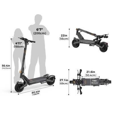 Ausom L2 Max Dual Motor 48V 20 8Ah E-Scooter-EU-Plug