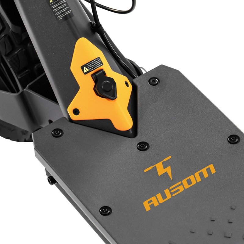 Ausom L1 ABE Skládací elektrická koloběžka 15,6 Ah, motor 500 W, dojezd až 70 km, plynulá jízda ve městě – Šedo-Žlutá