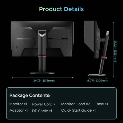 KTC H27E8 Gaming Monitor  27-inch 2560×1440 Fast IPS Screen  240Hz Refresh Rate 