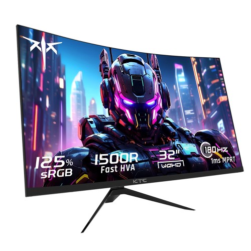 KTC H32S17 Gaming Monitor 32-inch 2560x1440 QHD 180Hz HVA Curved 1500R