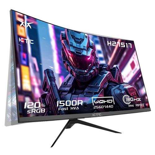 KTC H27S17 Gaming Monitor 27-inch 2560x1440 QHD 180Hz HVA Curved 1500R 2