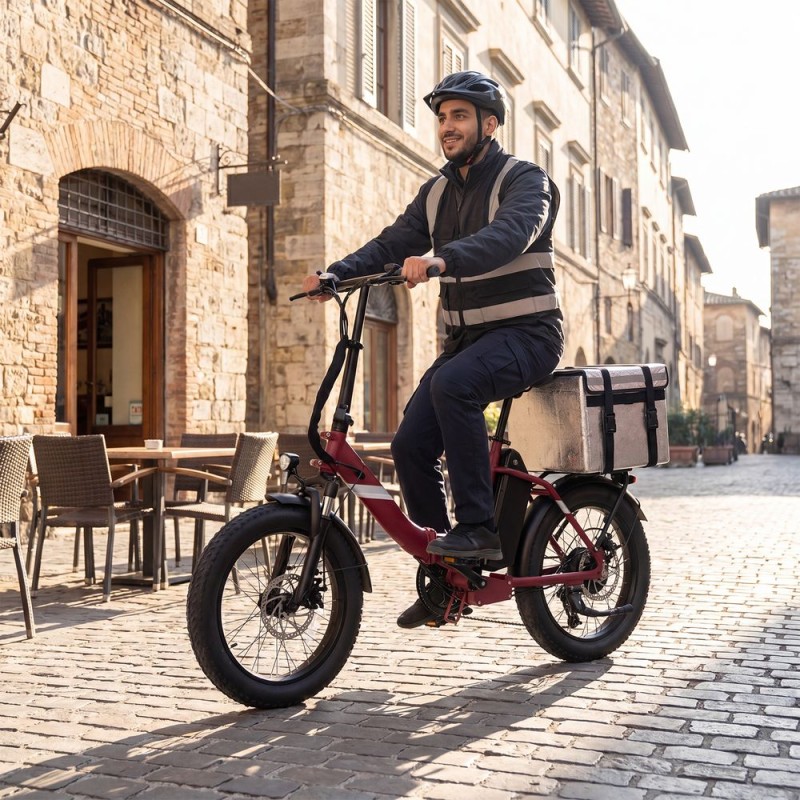 S3 Red EU Plug Step-Thru 20in 36V13Ah 250W E-Bike