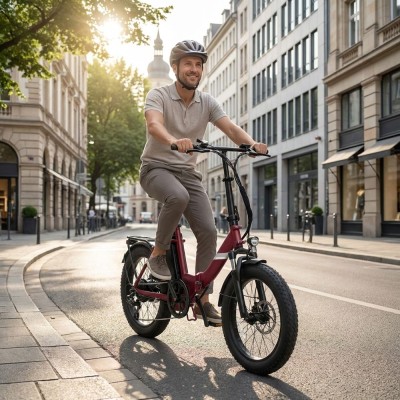 S3 Red EU Plug Step-Thru 20in 36V13Ah 250W E-Bike