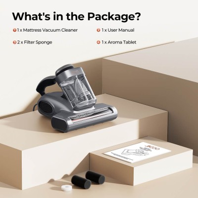 JIGOO J300 Pro Smart Mattress Vacuum Cleaner  550W Motor  48 000RPM Tapping Frequency  14kPa Strong Suction  Dual-Cup Filtration