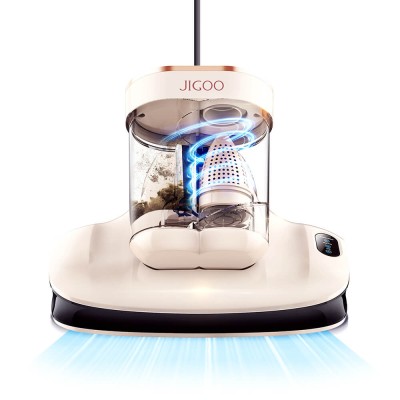 JIGOO S100 Smart Dual-Cup Mattress Vacuum Cleaner with 350W Power and 12KPa Suction