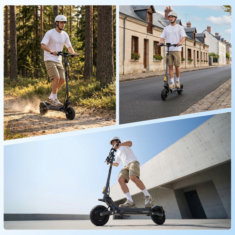 Ausom Gosoul 2 Pro dvoumotorová elektrická koloběžka, motory 1400W×2, baterie 18Ah 48V, dojezd 90km, 20 až 25 km/h