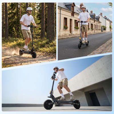 Ausom Gosoul 2 Pro dvoumotorová elektrická koloběžka, motory 1400W×2, baterie 18Ah 48V, dojezd 90km, 20 až 25 km/h