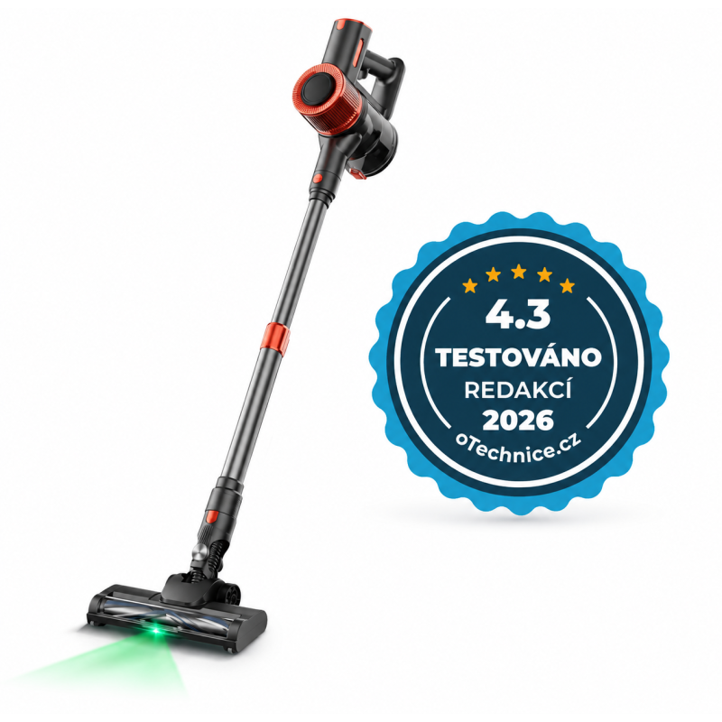 JIGOO C200 Aku tyčový vysavač 2v1, 23 kPa, lehký 2,2 kg, Anti-tangle , 40 min provozu