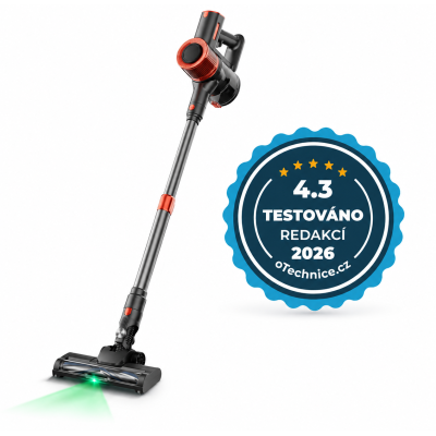 JIGOO C200 Aku tyčový vysavač 2v1, 23 kPa, lehký 2,2 kg, Anti-tangle , 40 min provozu