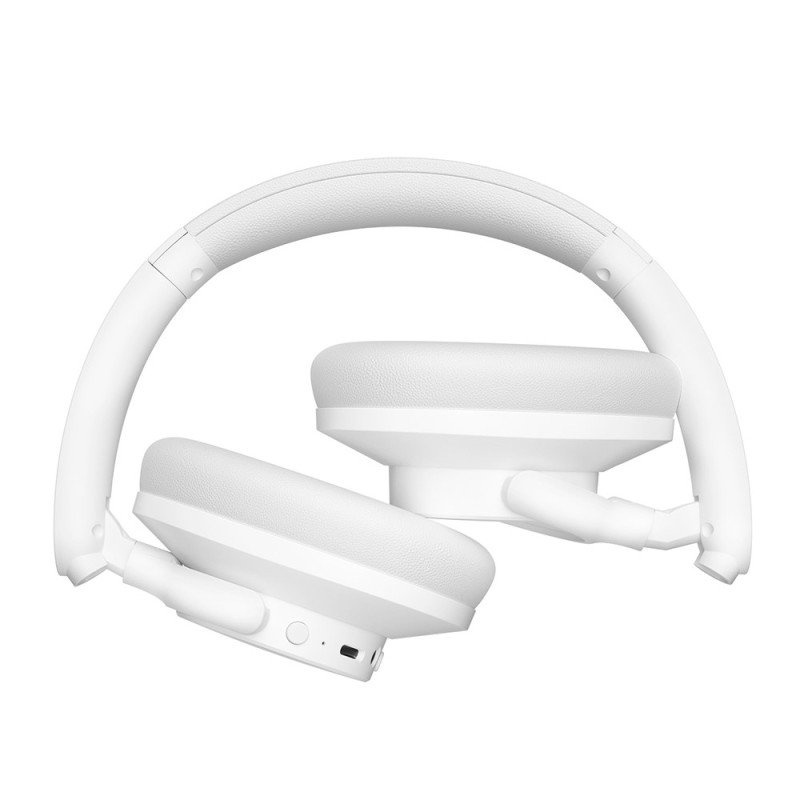 Tronsmart SOUNFII Q20S hybridní sluchátka přes uši s aktivním potlačením hluku (ANC), hybridní aktivní redukce šumu – bílá