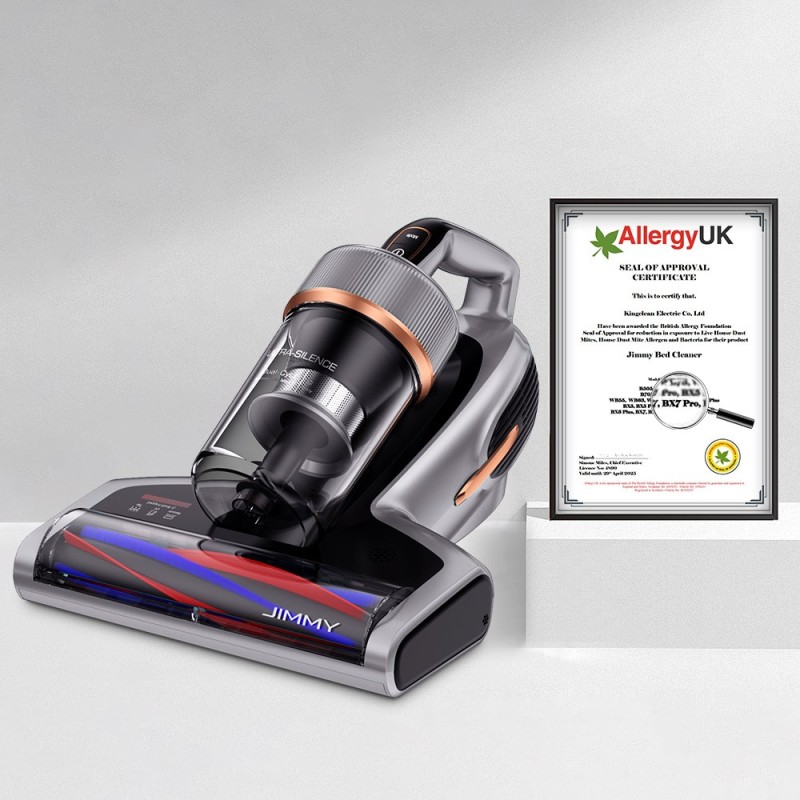 Jimmy BX7 Pro vysavač na matrace, UV-C záření a ultrazvuk, 700 W, sací výkon 16 kPa, senzor roztočů – šedý