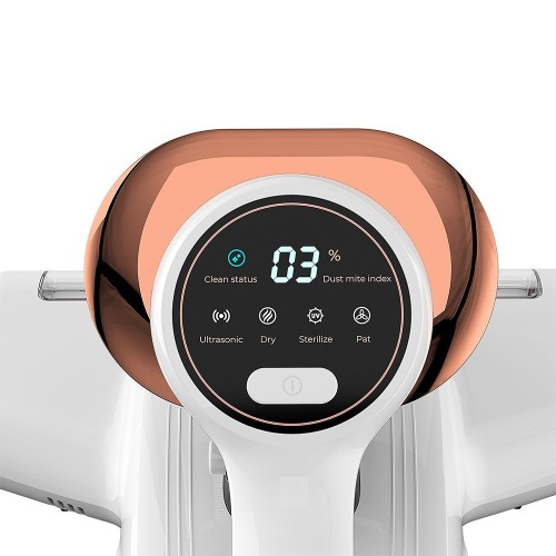 JIGOO J300 vysavač na matrace se dvěma nádobami, sacím výkonem 13 kPa, senzorem roztočů, kovovým kartáčem a horkým vzduchem o te 2