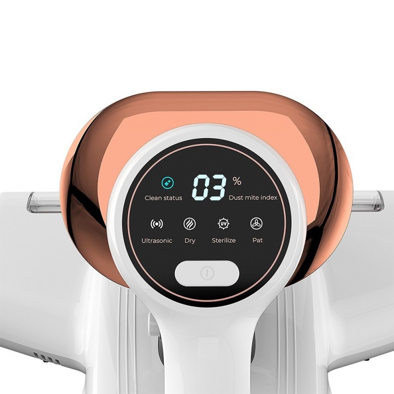 JIGOO J300 vysavač na matrace se dvěma nádobami, sacím výkonem 13 kPa, senzorem roztočů, kovovým kartáčem a horkým vzduchem o te