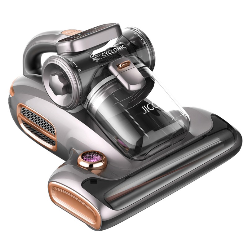 JIGOO T600 vysavač na matrace, odstraňuje 99,9 % alergenů z postelí a pohovek, rychlé nahřátí na 60 °C za 5 sekund – šed