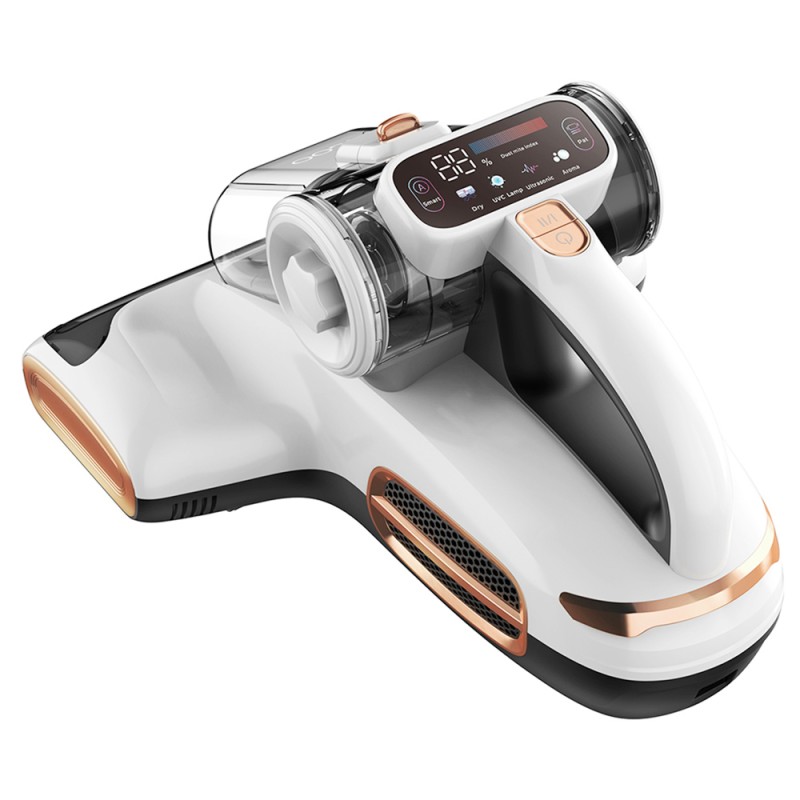 JIGOO T600 vysavač na matrace, odstraňuje 99,9 % alergenů z postelí a pohovek, rychlé nahřátí na 60 °C za 5 sekund – bíl