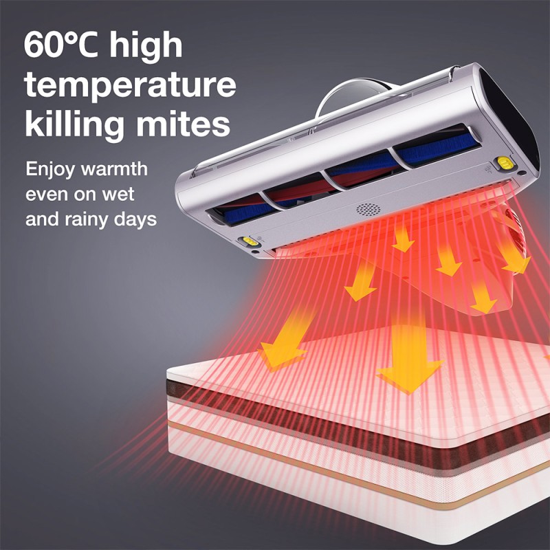 Jimmy BX7 Pro vysavač na matrace, UV-C záření a ultrazvuk, 700 W, sací výkon 16 kPa, senzor roztočů – šedý