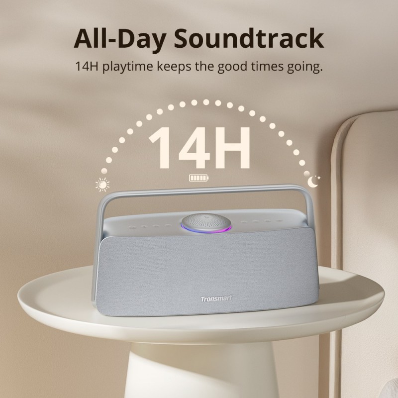 Tronsmart Fiitune X30 domácí audio reproduktor, výkon 80W, výdrž 14 hodin - šedý