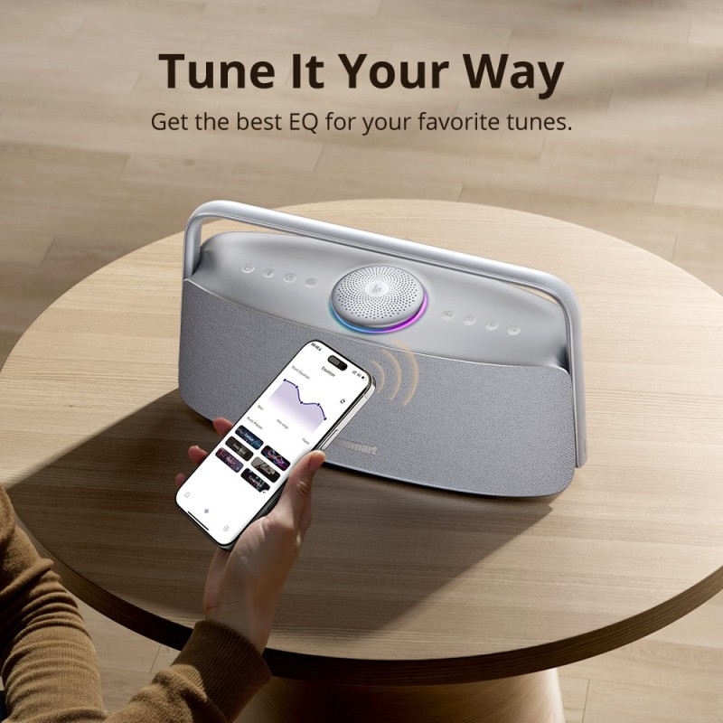 Tronsmart Fiitune X30 domácí audio reproduktor, výkon 80W, výdrž 14 hodin - šedý